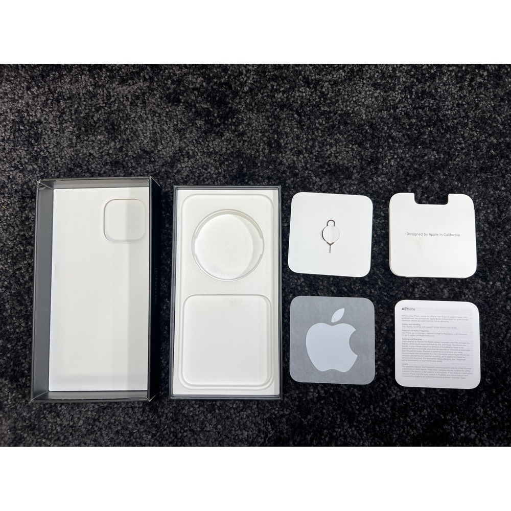 BOX ONLY Apple iPhone 13 Pro Max Silver 256 GB Box and Papers
